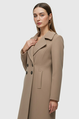 Dam khakifärgad trenchcoat