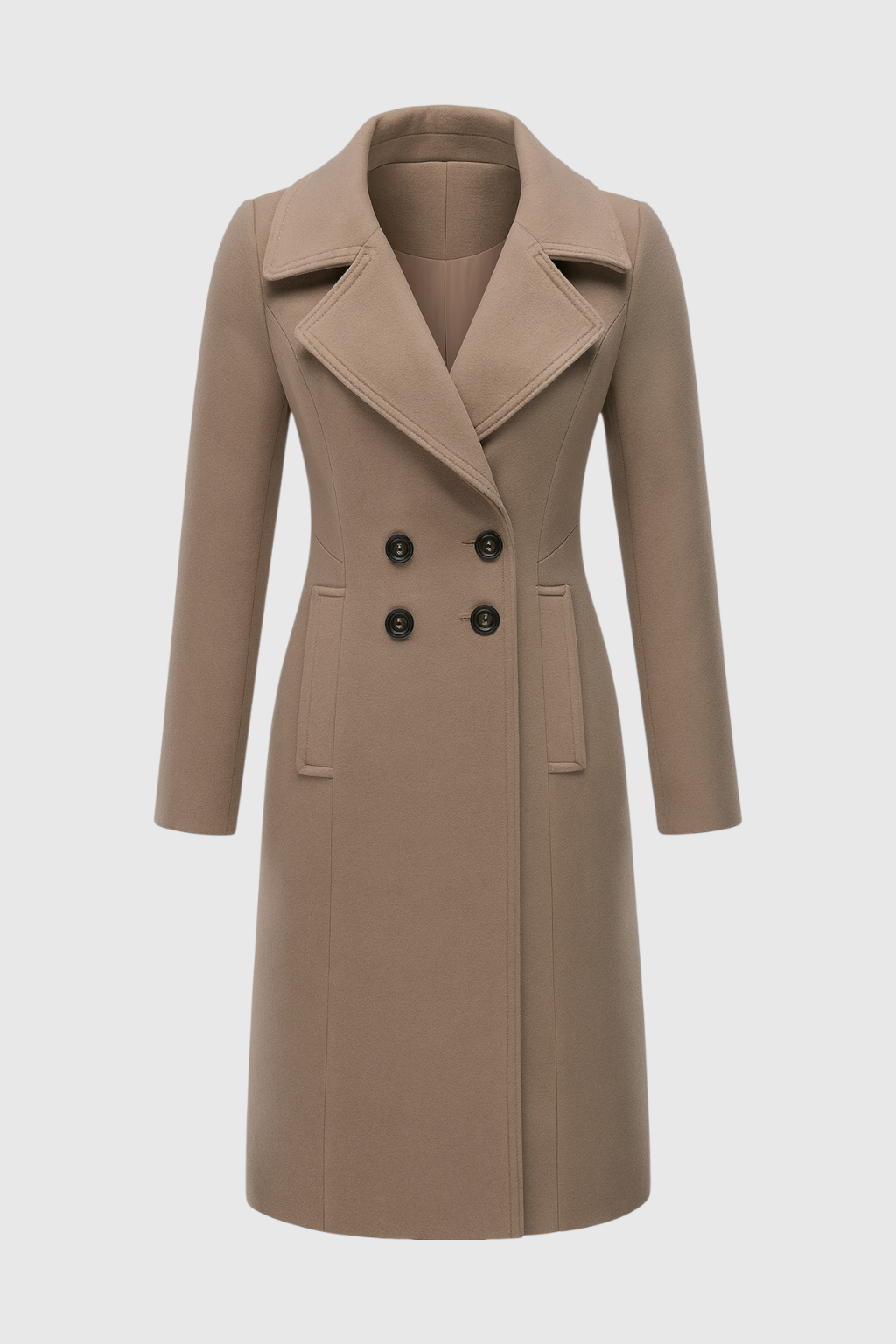 Coat : Women's Khaki Trench Coat in Khaki van Vanda Liamo