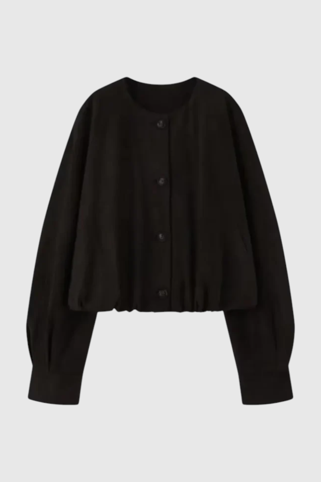 Jacket : Women's Black Crew Neck Jacket in van Vanda Liamo