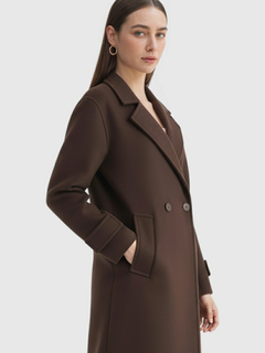 Women's Long Brown Hooded Puffer Winter Coat - Warm & Stylish Outerwear