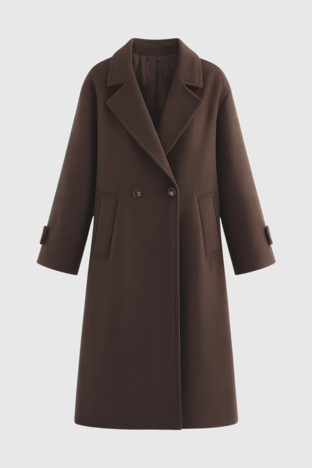 Coat : Women's Long Brown Hooded Puffer Winter Coat - Warm & Stylish Outerwear in Brown van Vanda Liamo