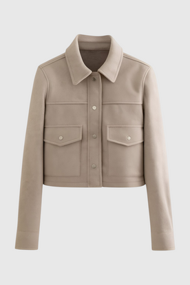 Jacket : Women's Jacket - Long Sleeve in Apricot van Vanda Liamo