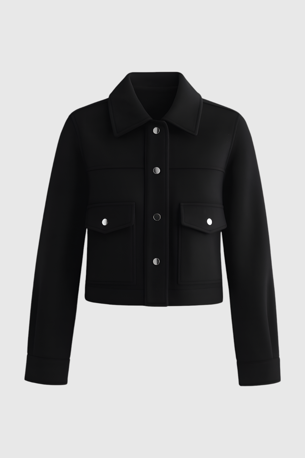 Jacket : Women's Jacket - Long Sleeve in Black van Vanda Liamo