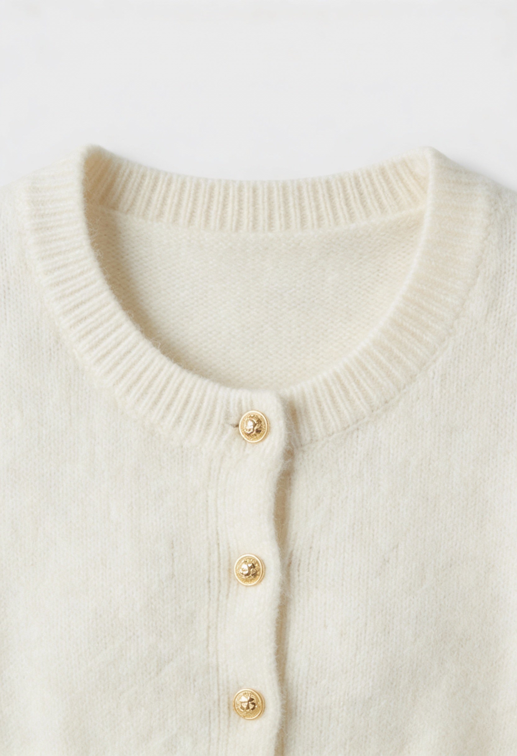 Cardigan : Women's Ruffled Knit Cardigan Sweater - Long Sleeve, Open Front in van Vanda Liamo