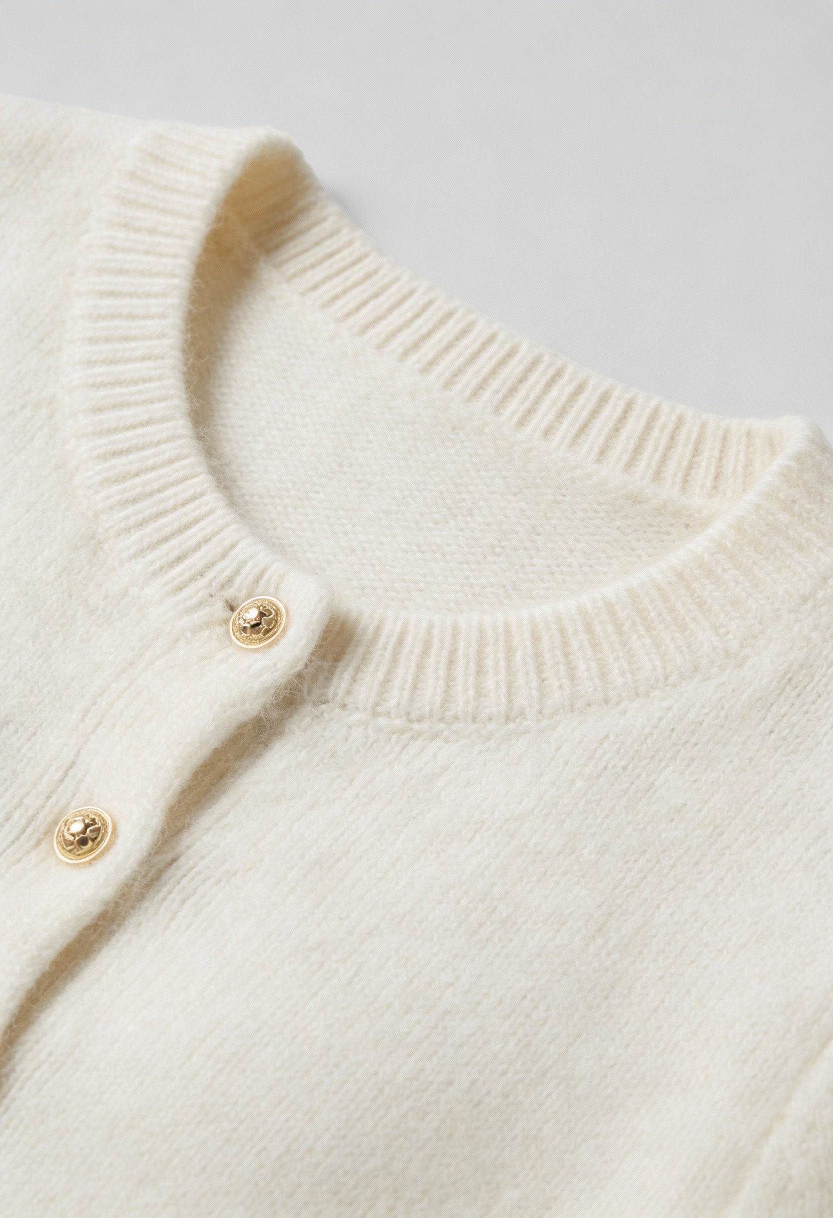 Cardigan : Women's Ruffled Knit Cardigan Sweater - Long Sleeve, Open Front in van Vanda Liamo