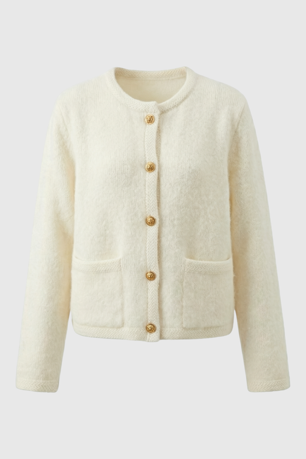 Cardigan : Women's White Cardigan in White One Size van Vanda Liamo