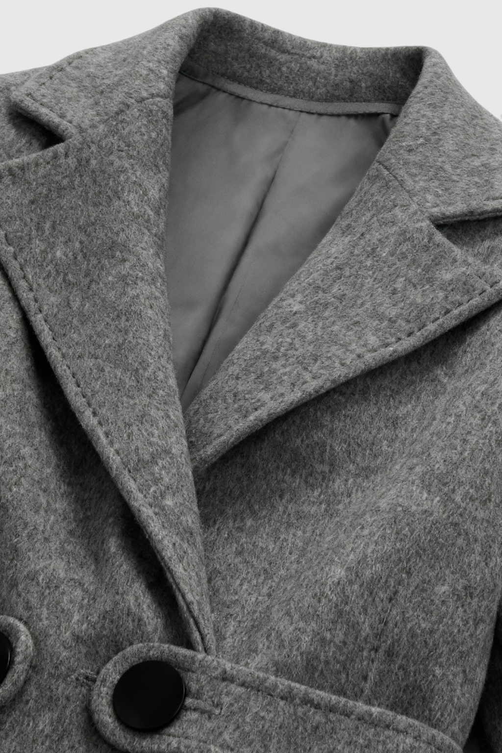 Coat : Women's Gray Mid-Length Winter Coat in van Vanda Liamo