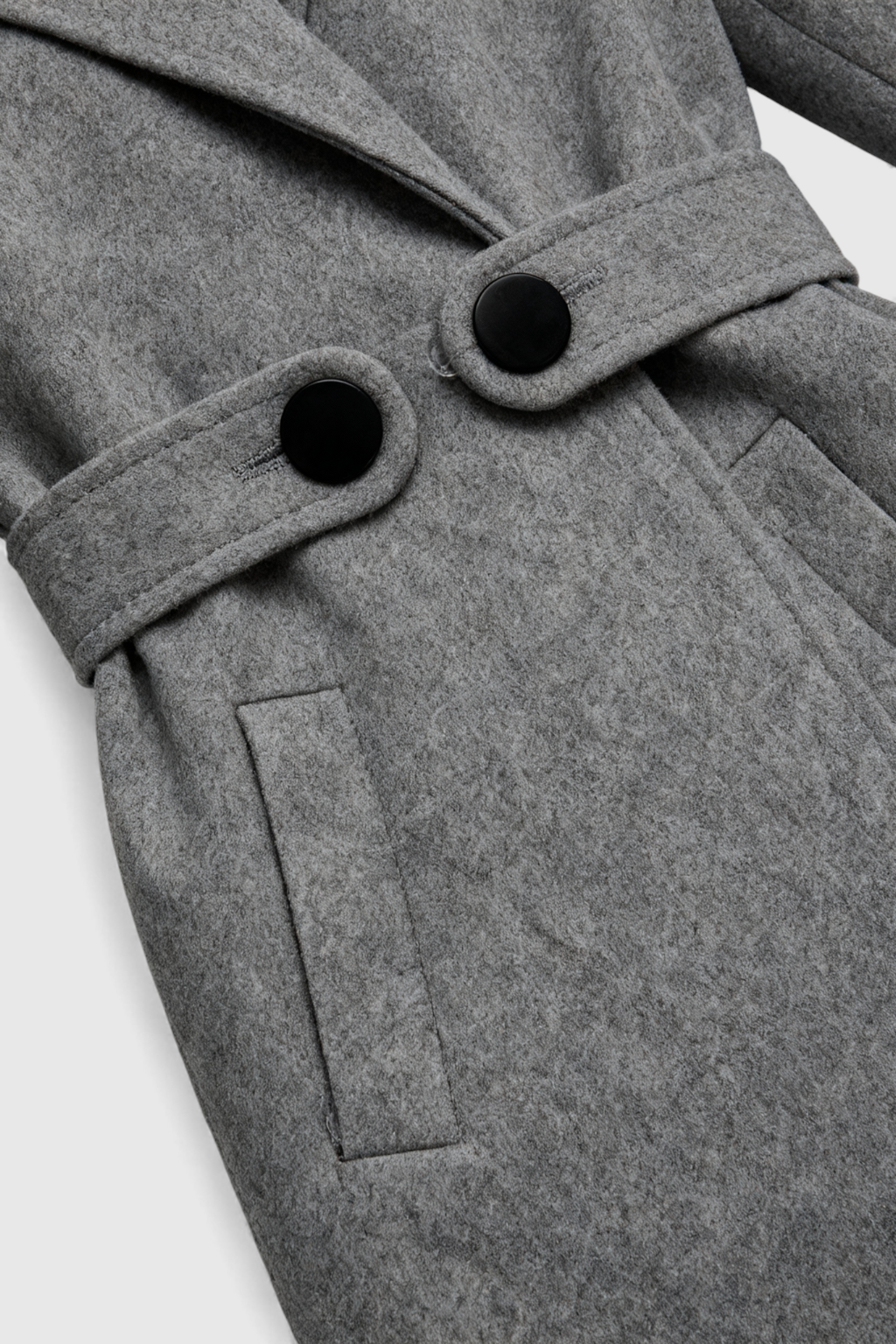 Coat : Women's Gray Mid-Length Winter Coat in van Vanda Liamo