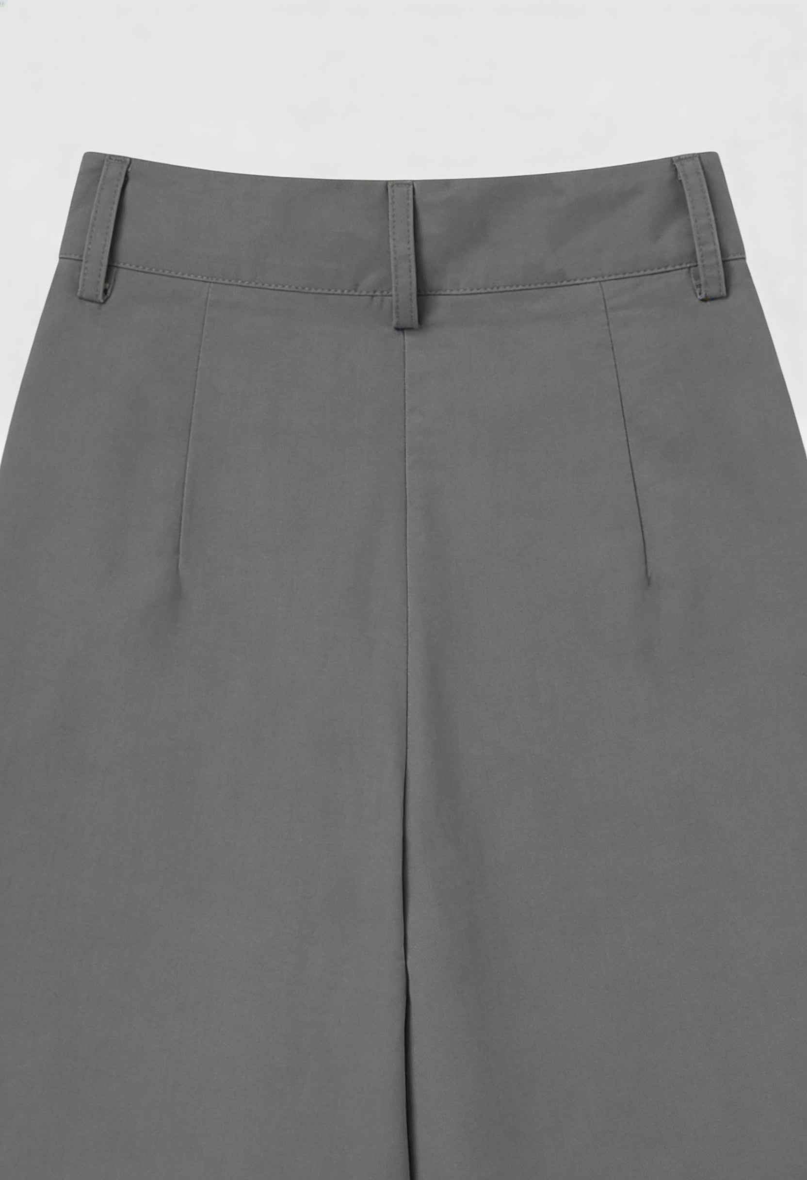 Pants : Women's Gray High-Waisted Palazzo Pants - Flowy Wide Leg Casual Trousers in van Vanda Liamo