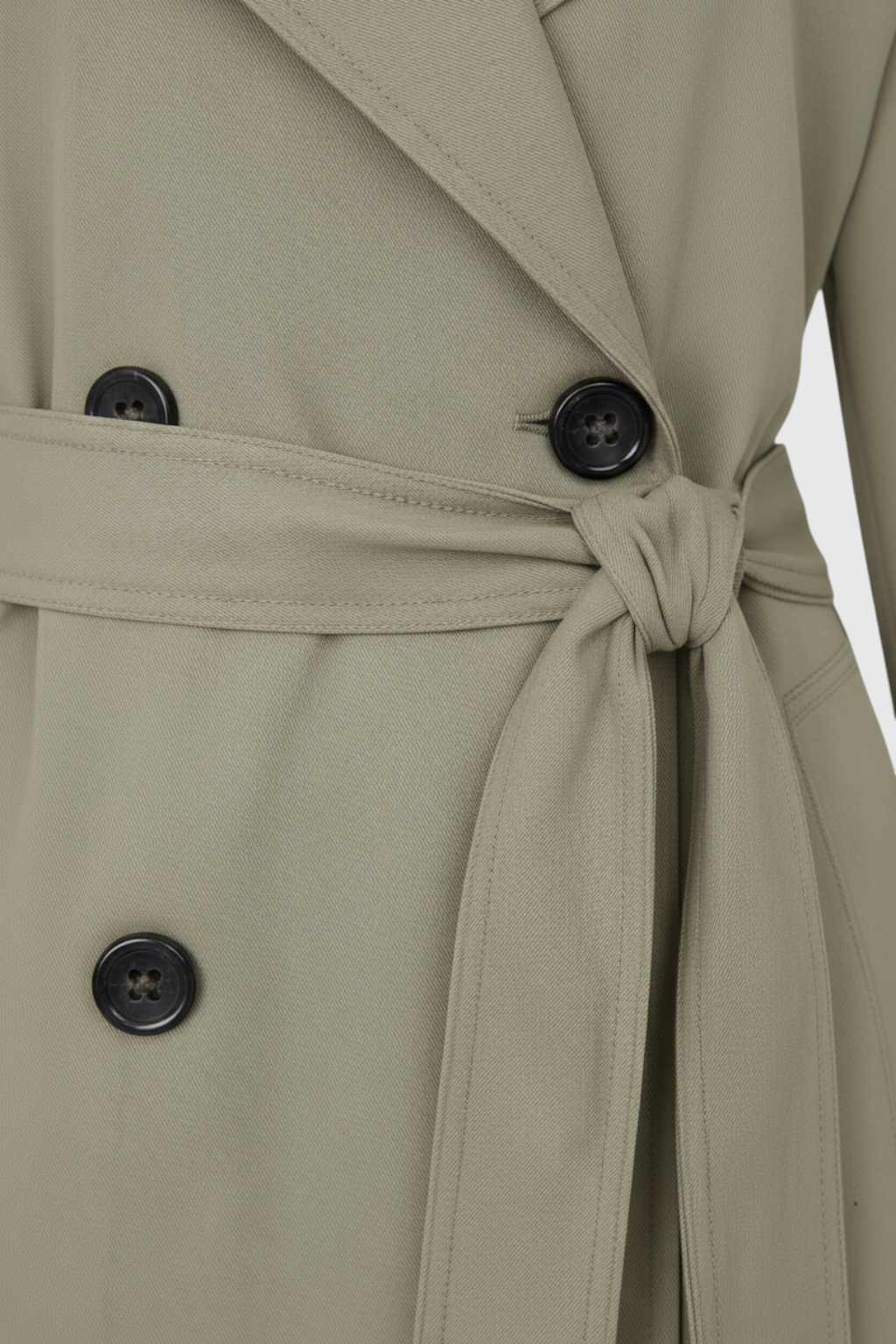 Coat : Women's Green Long Sleeves Coat in van Vanda Liamo