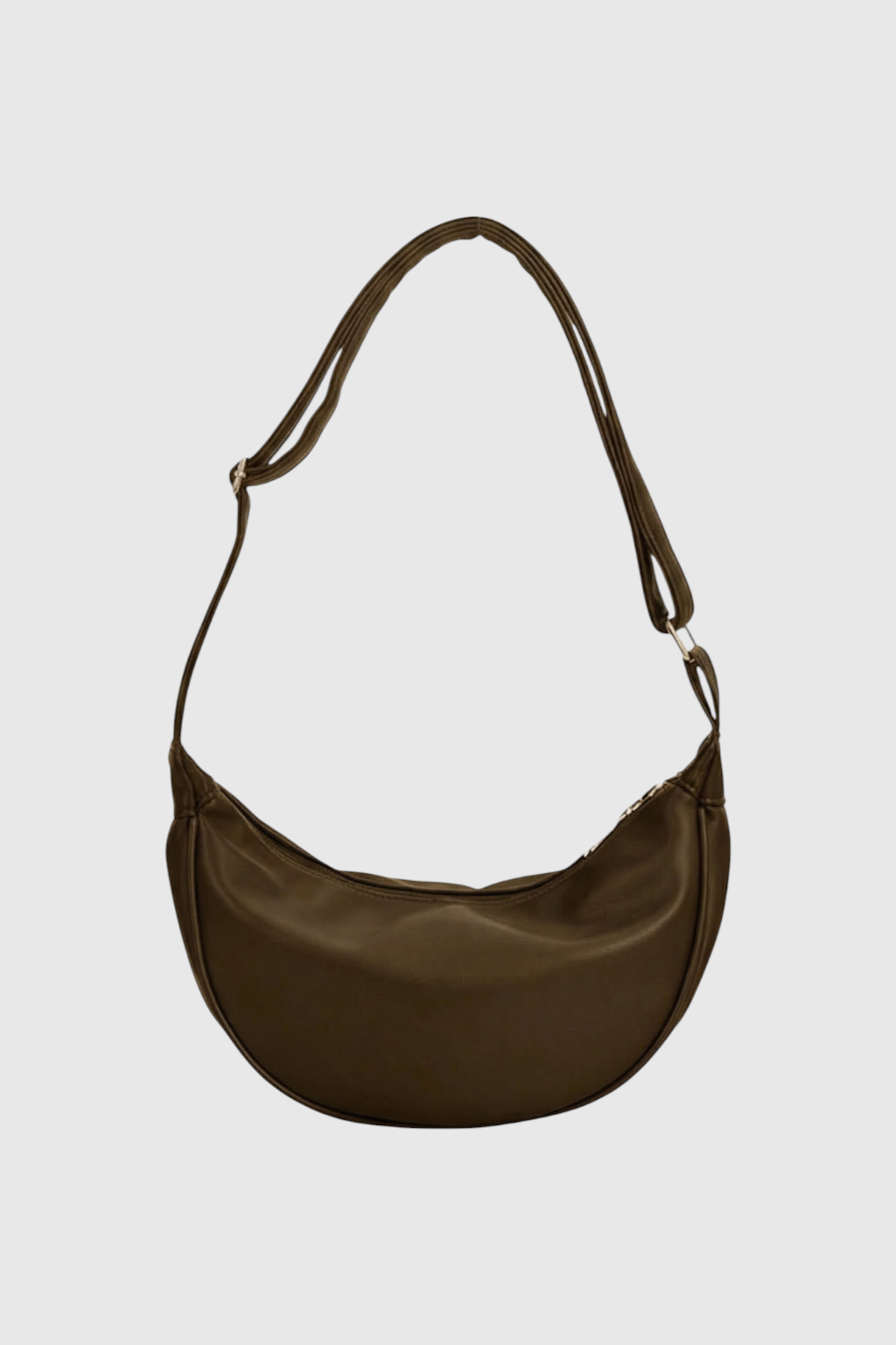 Handbags : Women's Black Faux Leather Hobo Shoulder Bag with Adjustable Strap in Coffee Regular van Vanda Liamo