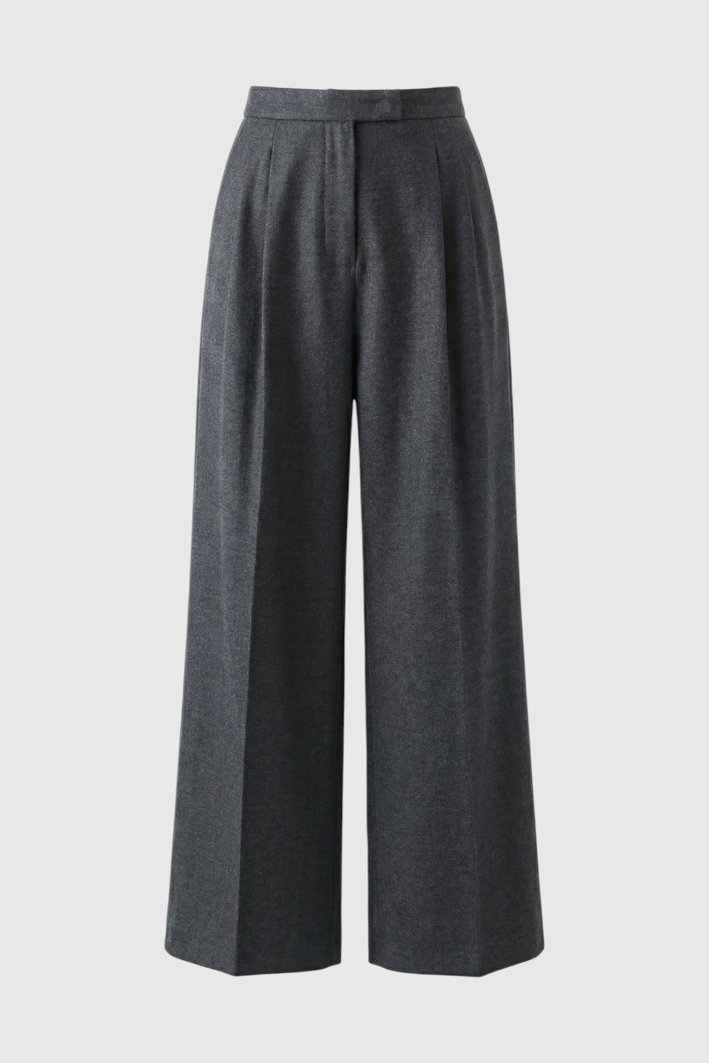 Pants : Women's High-Waisted Gray Pants in Grey van Vanda Liamo