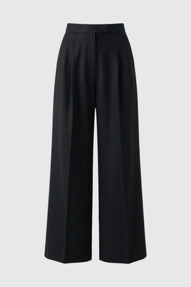 Pants : Women's High-Waisted Black Ankle Pants - Stretch Fabric, Sizes XS-XL in Black van Vanda Liamo