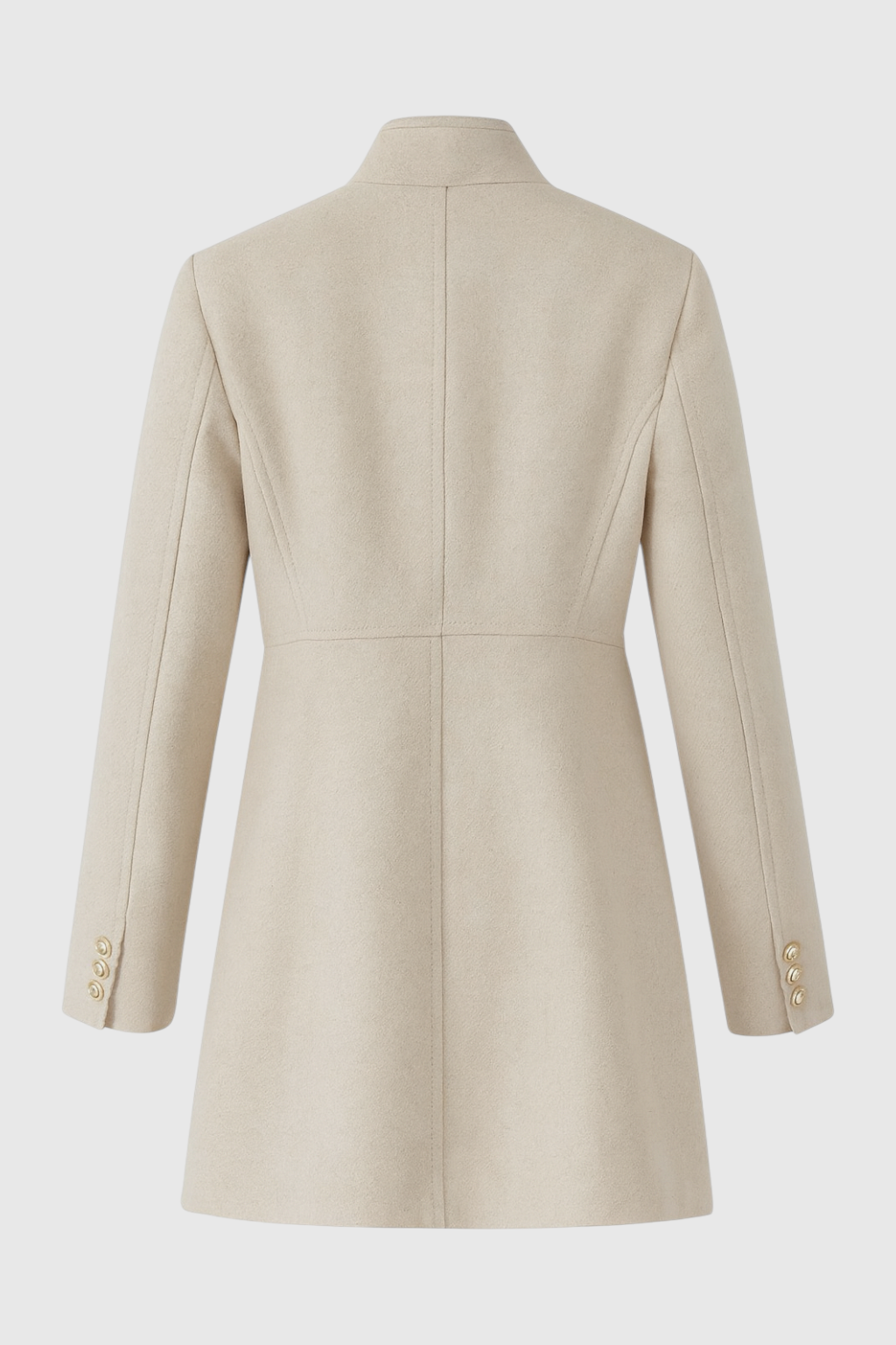 Coat : Women's Khaki Winter Coat Double-Breasted in van Vanda Liamo
