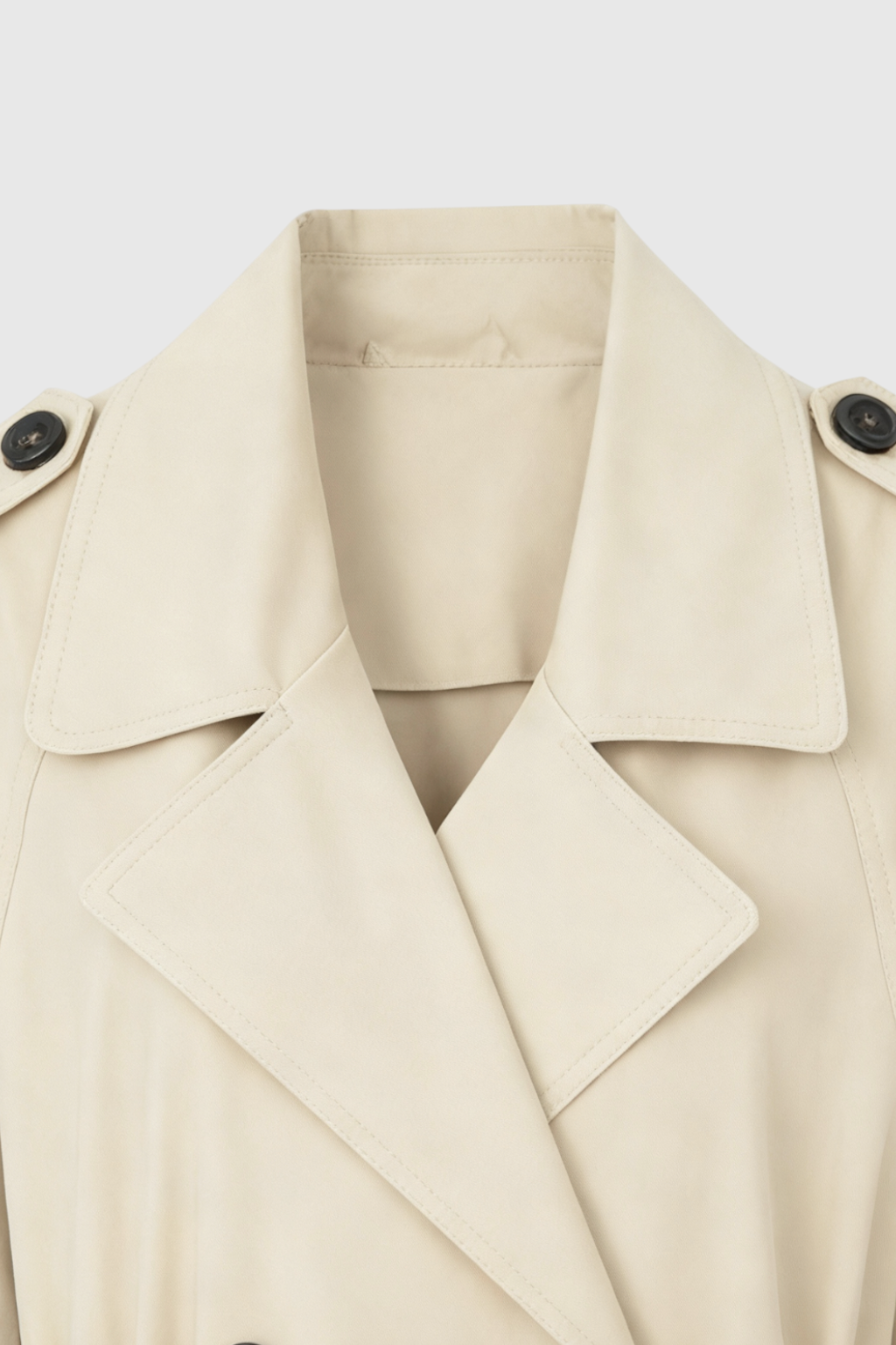 Coat : Women's Khaki Long Sleeves Coat in van Vanda Liamo