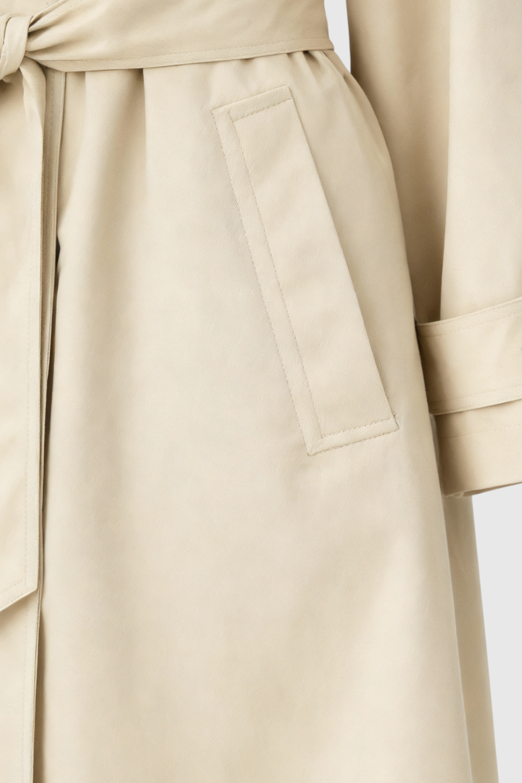 Coat : Women's Khaki Long Sleeves Coat in van Vanda Liamo