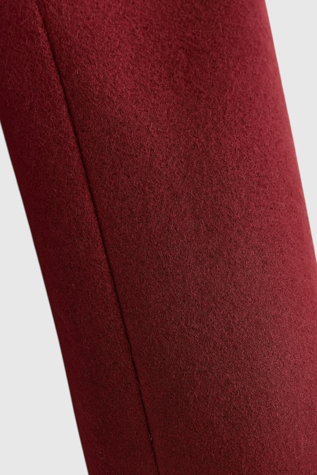 Coat : Women's Burgundy Long Faux Fur Collar Winter Coat for Cold Weather in van Vanda Liamo