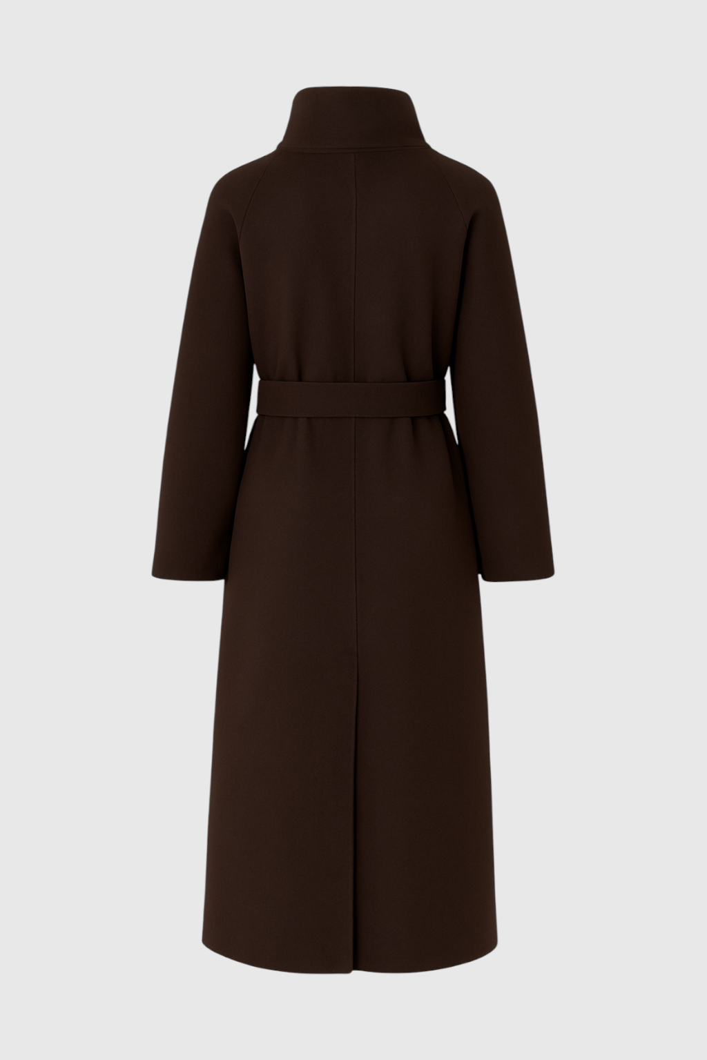 Coat : Women's Long Brown Winter Coat with Faux Fur Collar in van Vanda Liamo