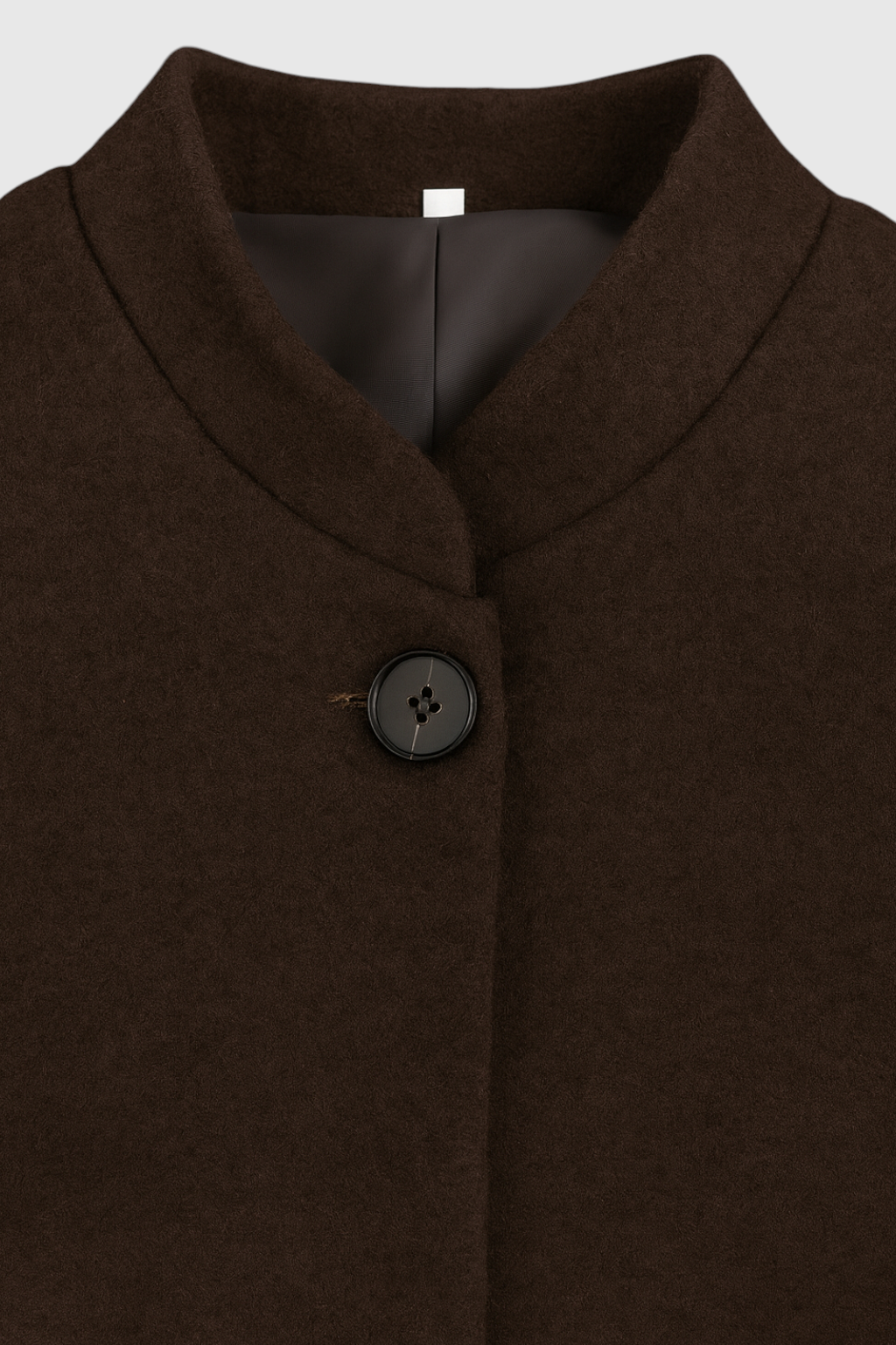 Coat : Women's Long Brown Winter Coat - Crew Neck, Warm & Stylish in van Vanda Liamo