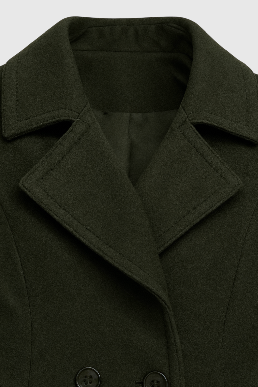 Coat : Women's Army Green Trench Coat in van Vanda Liamo