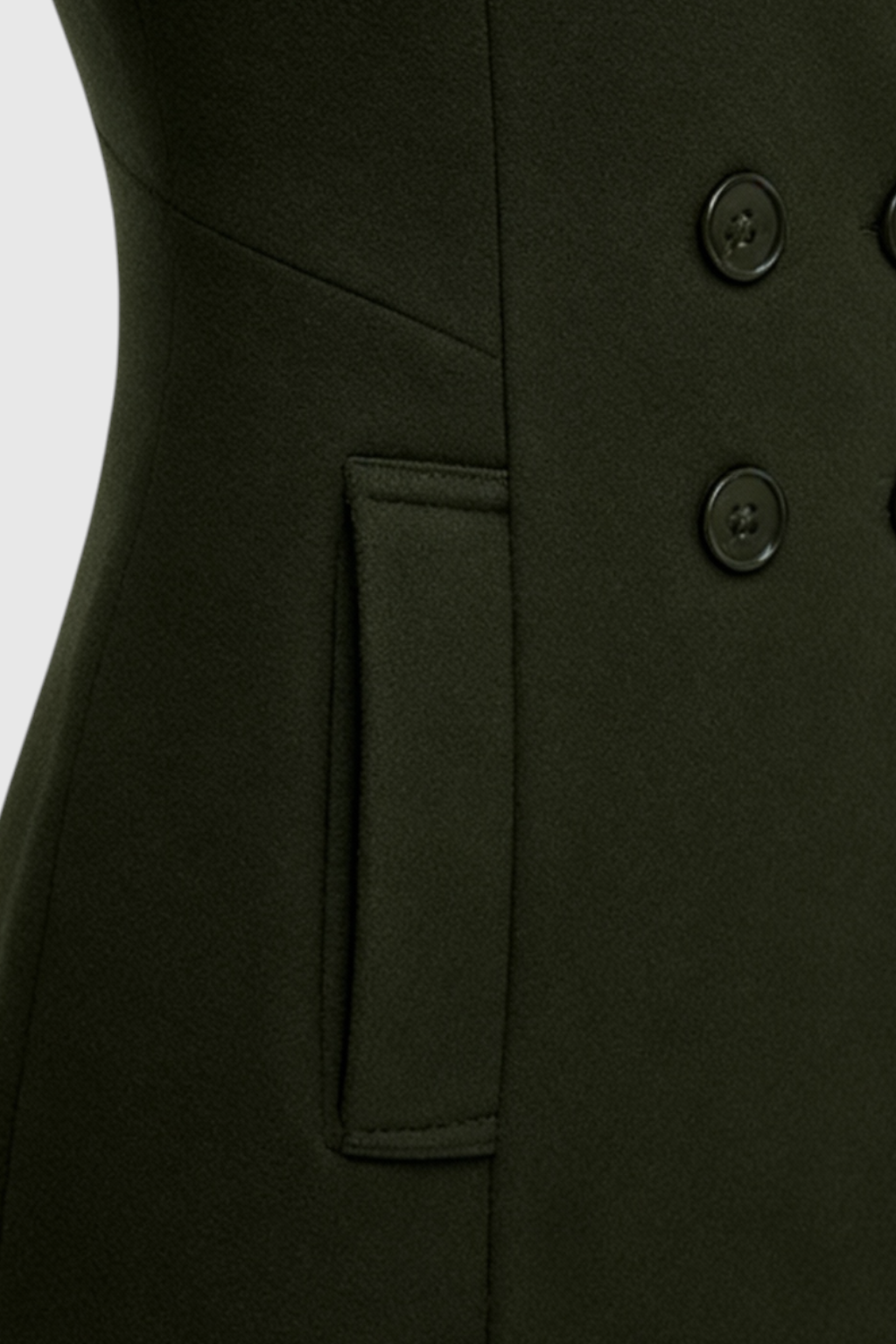 Coat : Women's Army Green Trench Coat in van Vanda Liamo