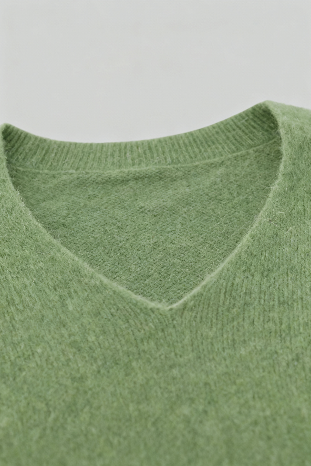 Sweater : Women's Olive Green V-Neck Sweater in van Vanda Liamo