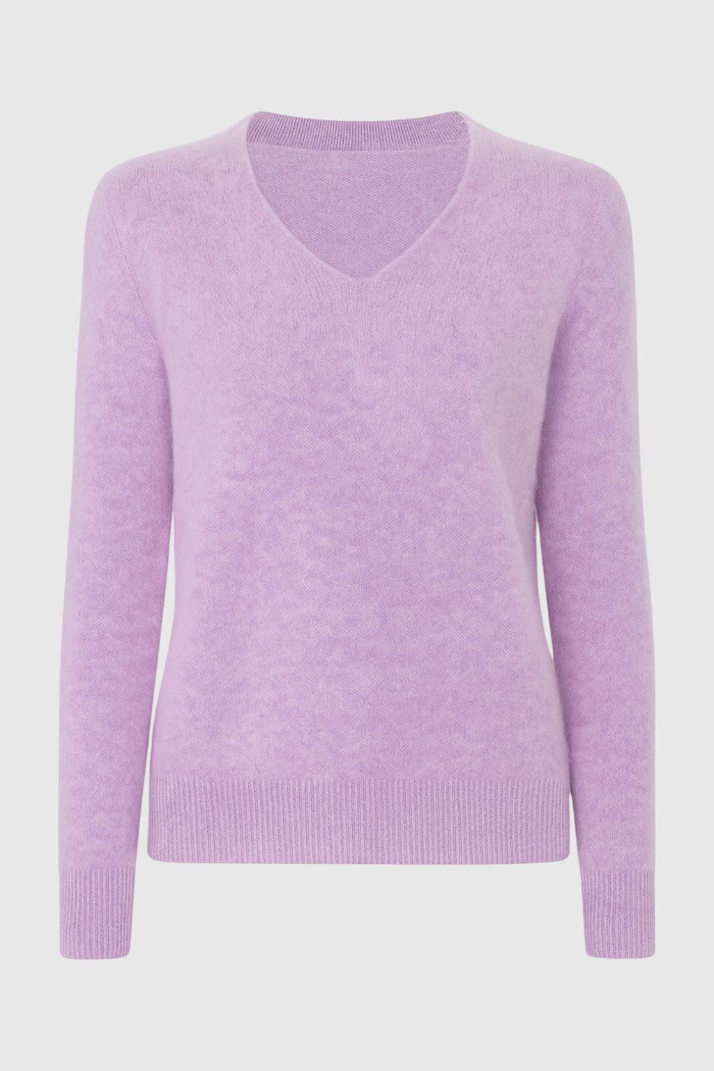 Sweater : Women's Purple V-Neck Sweater in Purple van Vanda Liamo