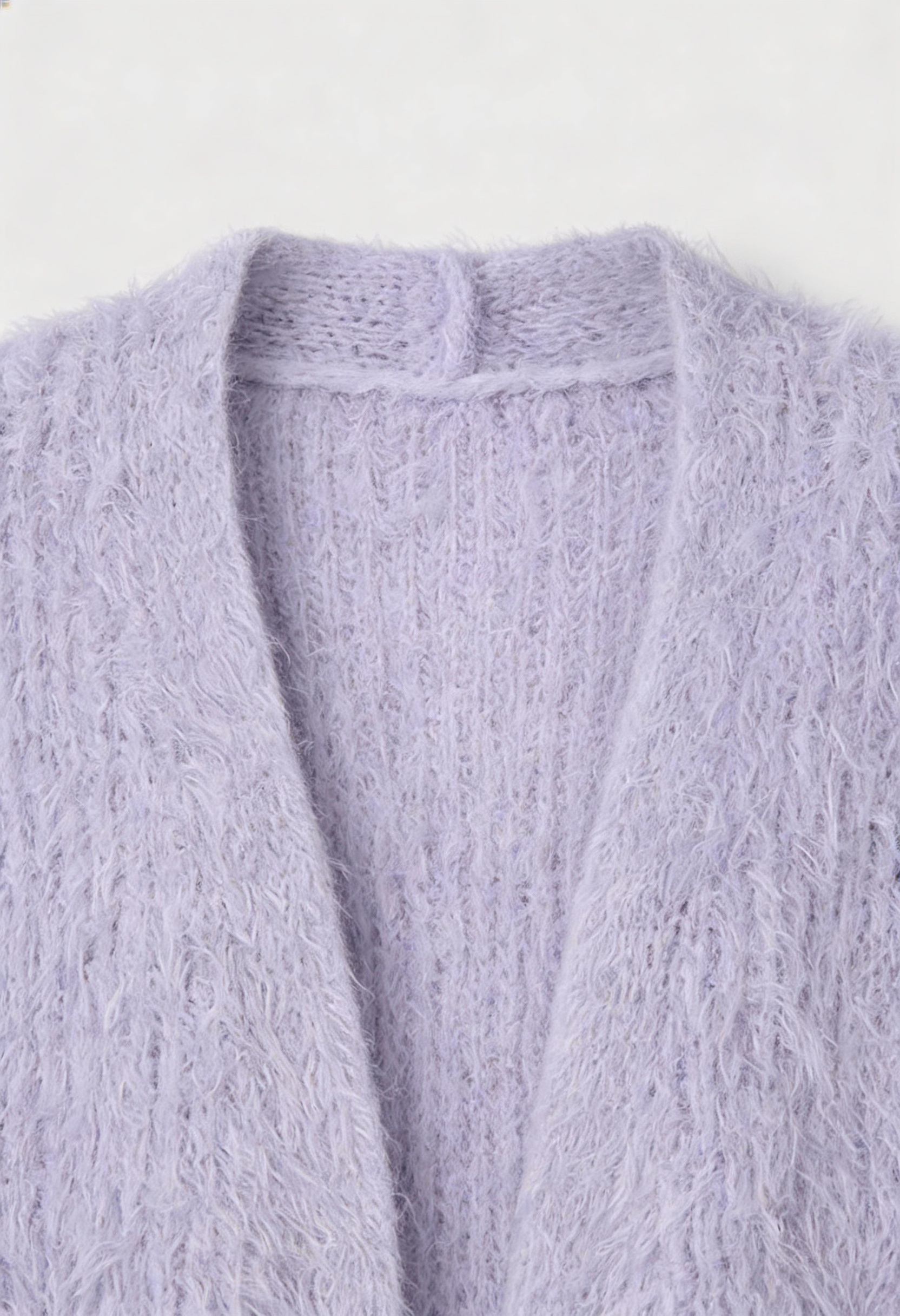 Cardigan : Women's Purple Acrylic Knit Warm Cardigan in van Vanda Liamo
