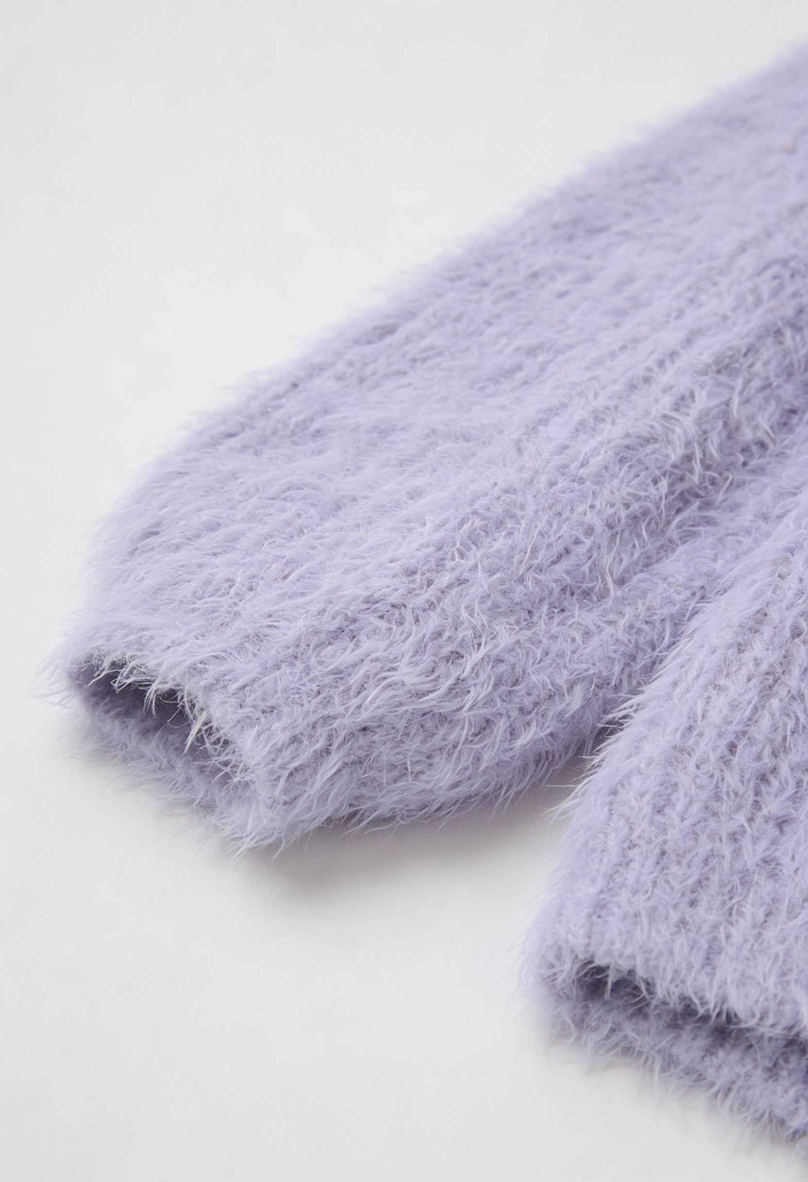Cardigan : Women's Purple Acrylic Knit Warm Cardigan in van Vanda Liamo