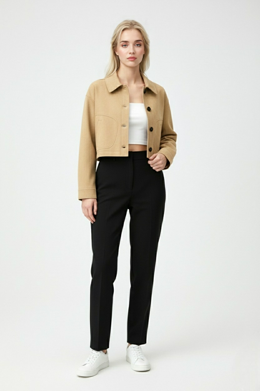 Jacket : Women's Retro Short Jacket in van Vanda Liamo