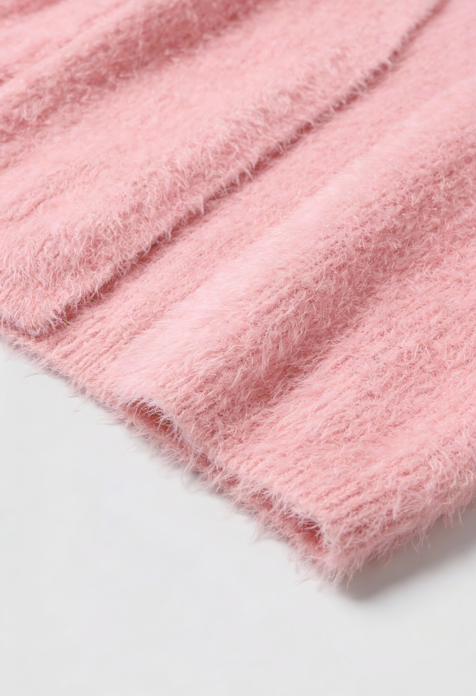 Cardigan : Women's Pink Acrylic Knit Button-Front Warm Cardigan Sweater in van Vanda Liamo
