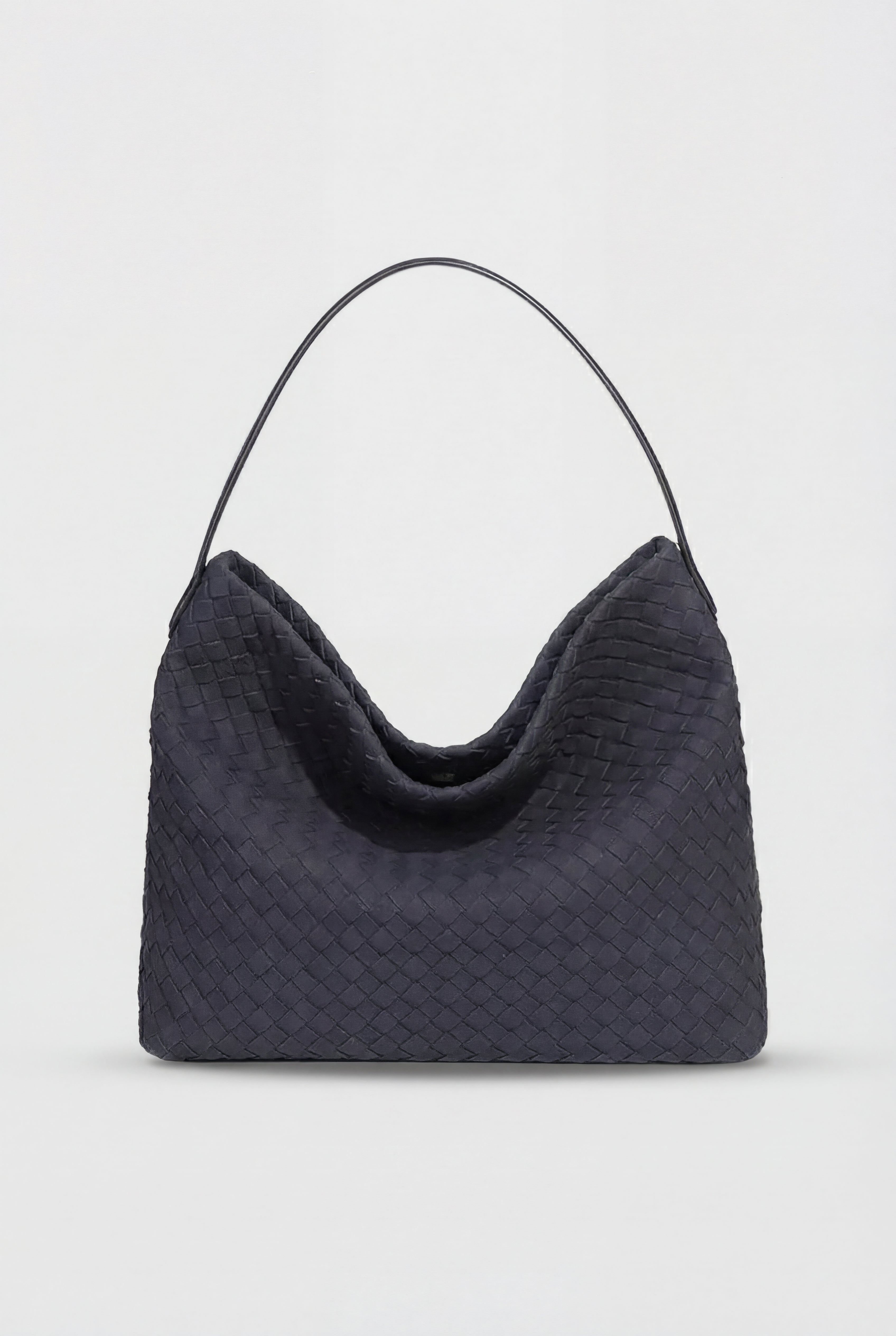 Handbags : Women's Black Soft Suede-Texture Tote Bag, Roomy Design - Premium Quality, Fast Shipping in Black Regulier van Vanda Liamo
