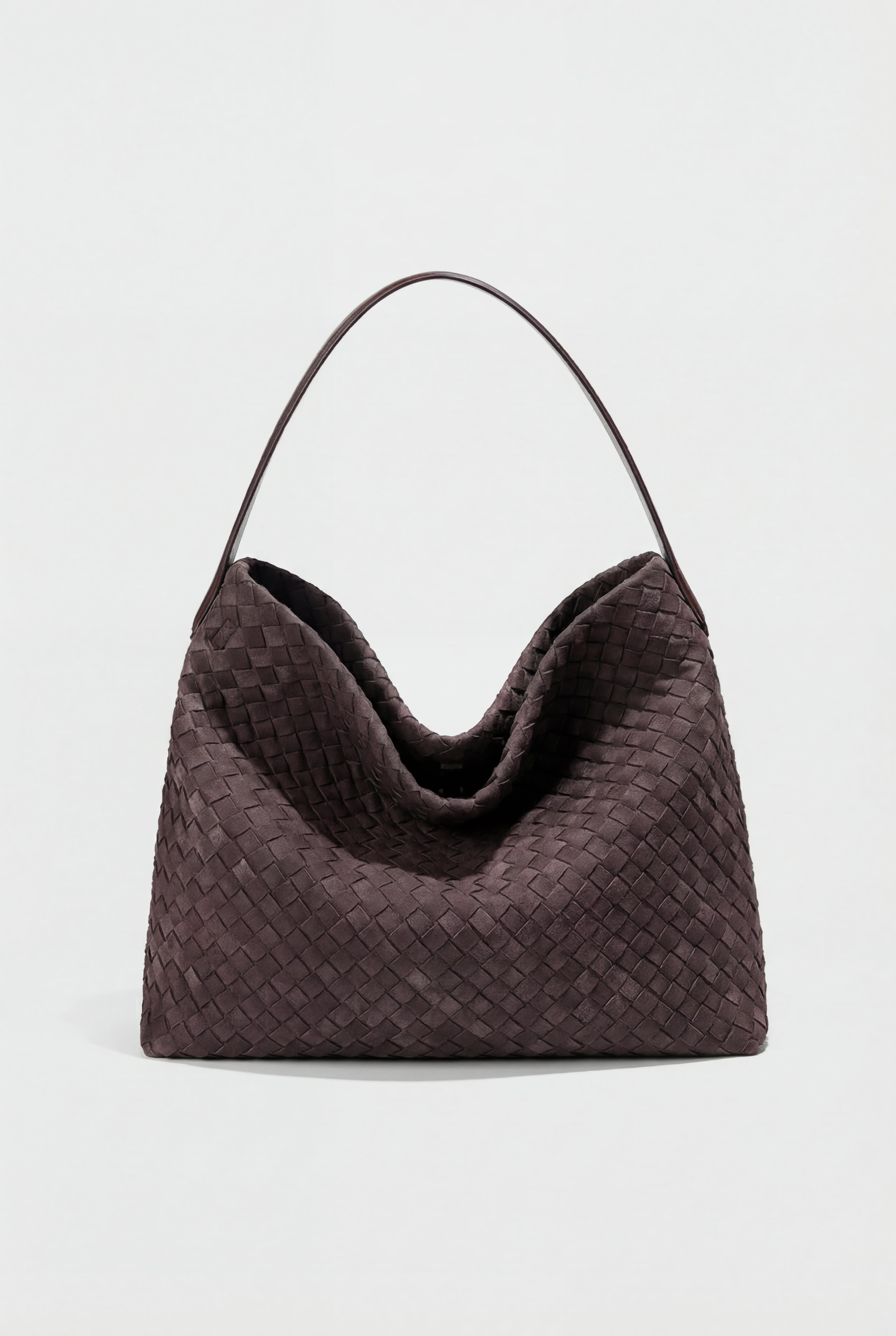 Handbags : Women's Black Soft Suede-Texture Tote Bag, Roomy Design - Premium Quality, Fast Shipping in Koffie Regulier van Vanda Liamo