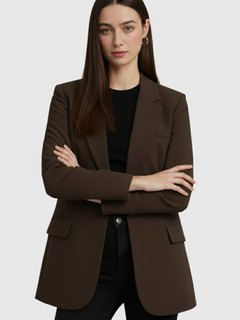 Blazer for Women, Slim Fit Brown Casual or Business Jacket