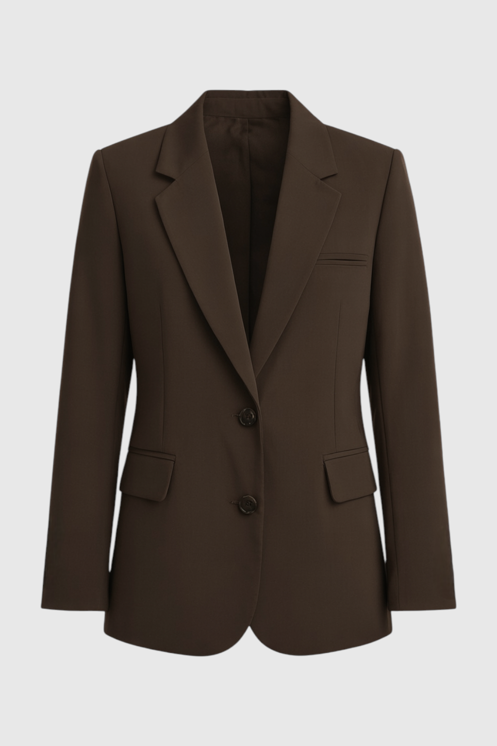 Coat : Blazer for Women, Slim Fit Brown Casual or Business Jacket in Brown van Vanda Liamo