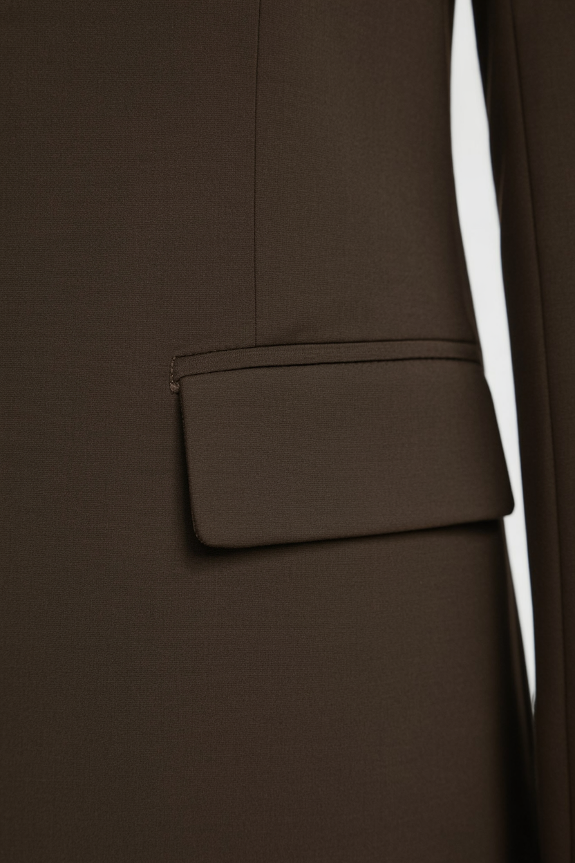 Coat : Blazer for Women, Slim Fit Brown Casual or Business Jacket in van Vanda Liamo