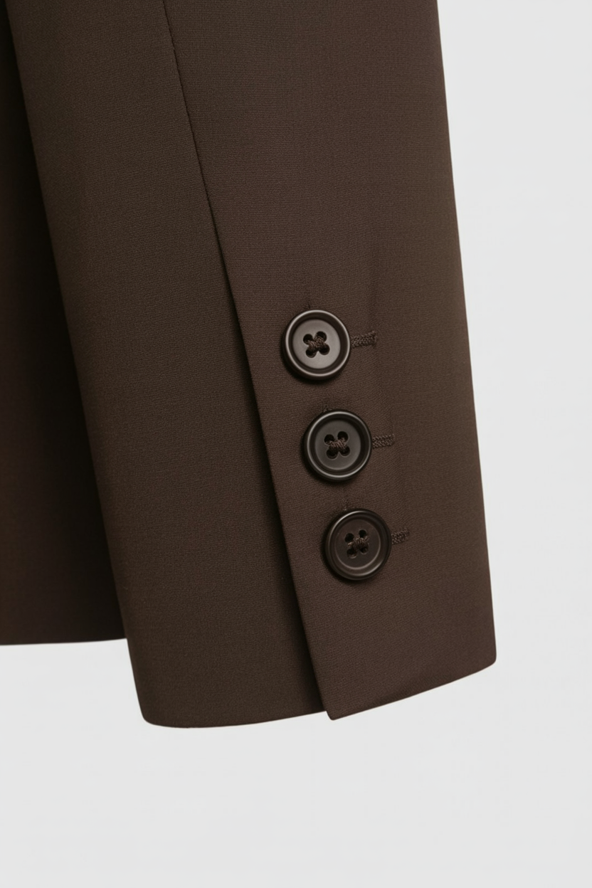 Coat : Blazer for Women, Slim Fit Brown Casual or Business Jacket in van Vanda Liamo