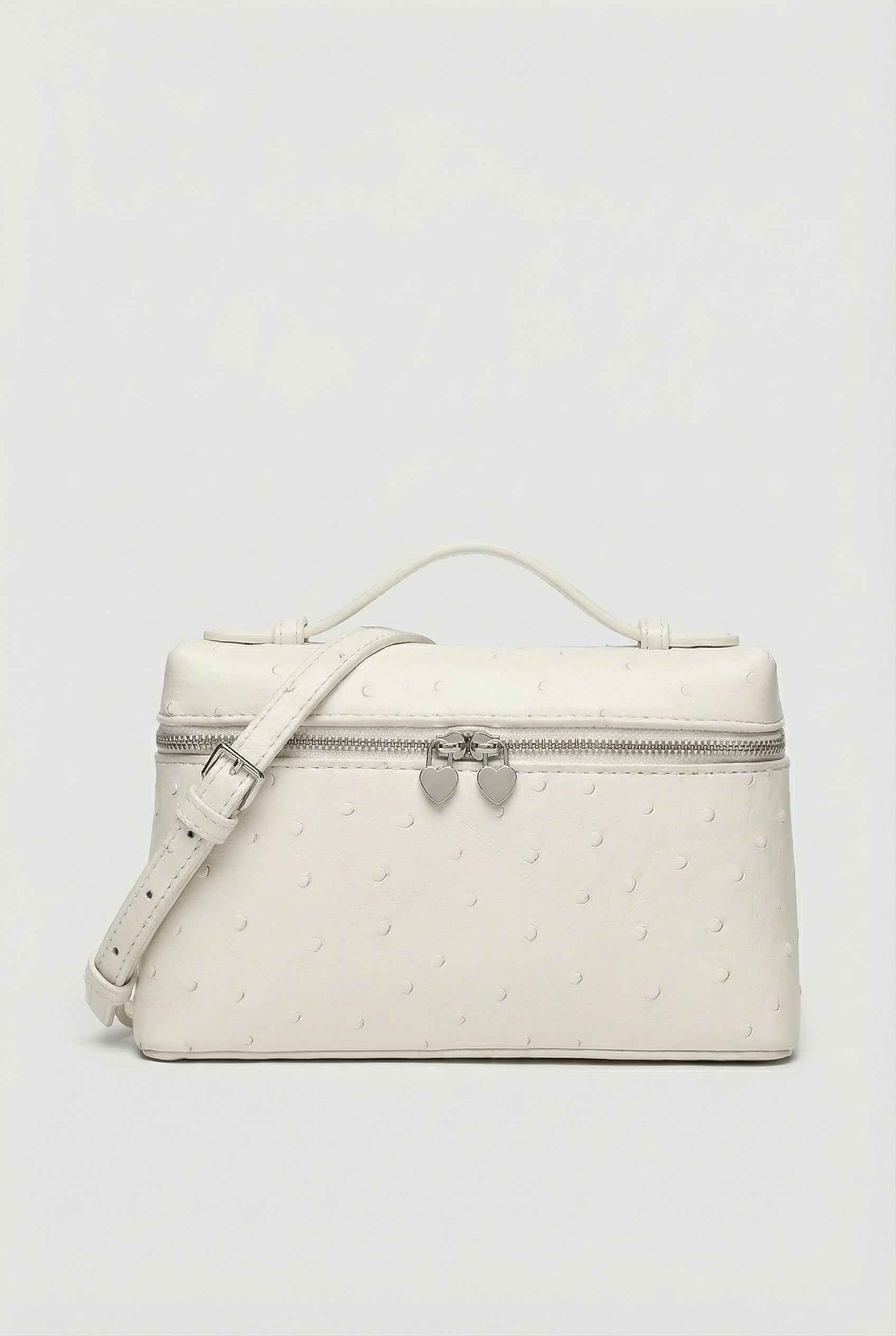 Handbags : Women's Leather Crossbody Bag - Small, Adjustable Strap, Everyday Carry in White Regular van Vanda Liamo