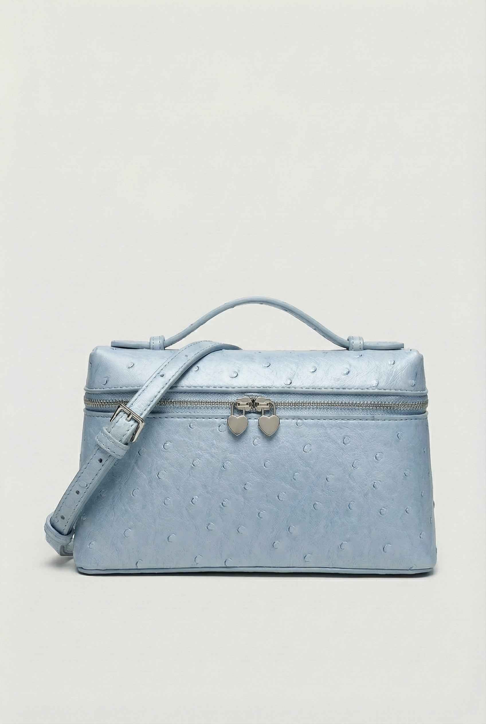 Handbags : Women's Leather Crossbody Bag - Small, Adjustable Strap, Everyday Carry in Blue Regular van Vanda Liamo