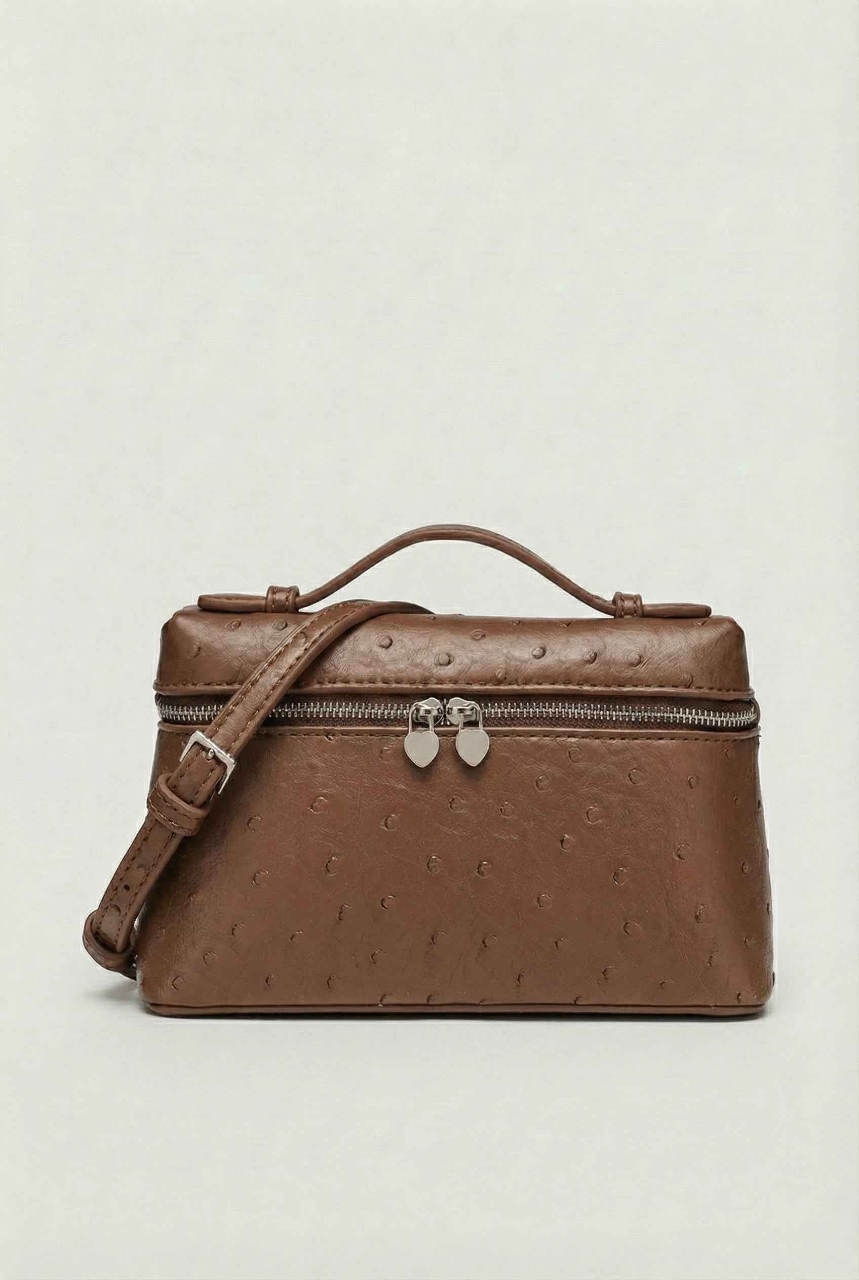 Handbags : Women's Leather Crossbody Bag - Small, Adjustable Strap, Everyday Carry in Brown Regular van Vanda Liamo