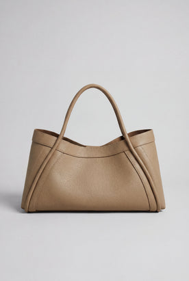 Handbags : Women's Large Faux Leather Tote Bag - Everyday Shoulder Handbag for Work & Travel in Beige Regular van Vanda Liamo