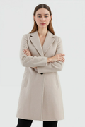 Women's Vintage Khaki Trench Coat - Classic Cotton Blend Outerwear