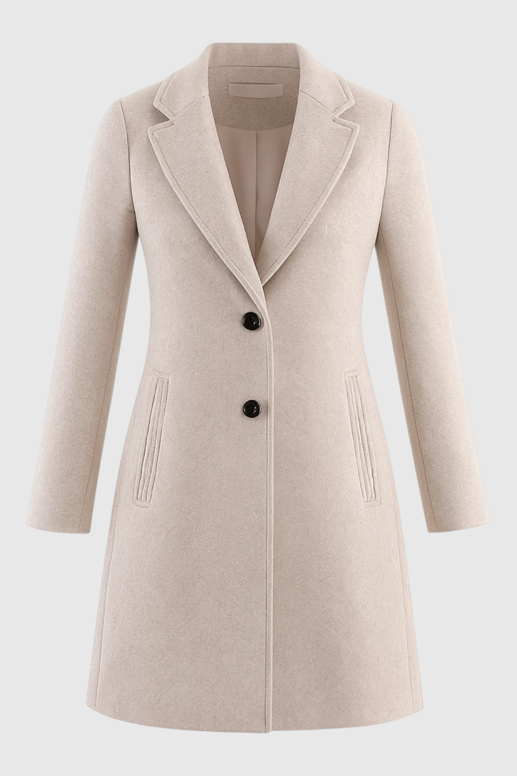 Coat : Women's Vintage Khaki Trench Coat - Classic Cotton Blend Outerwear in Khaki van Vanda Liamo