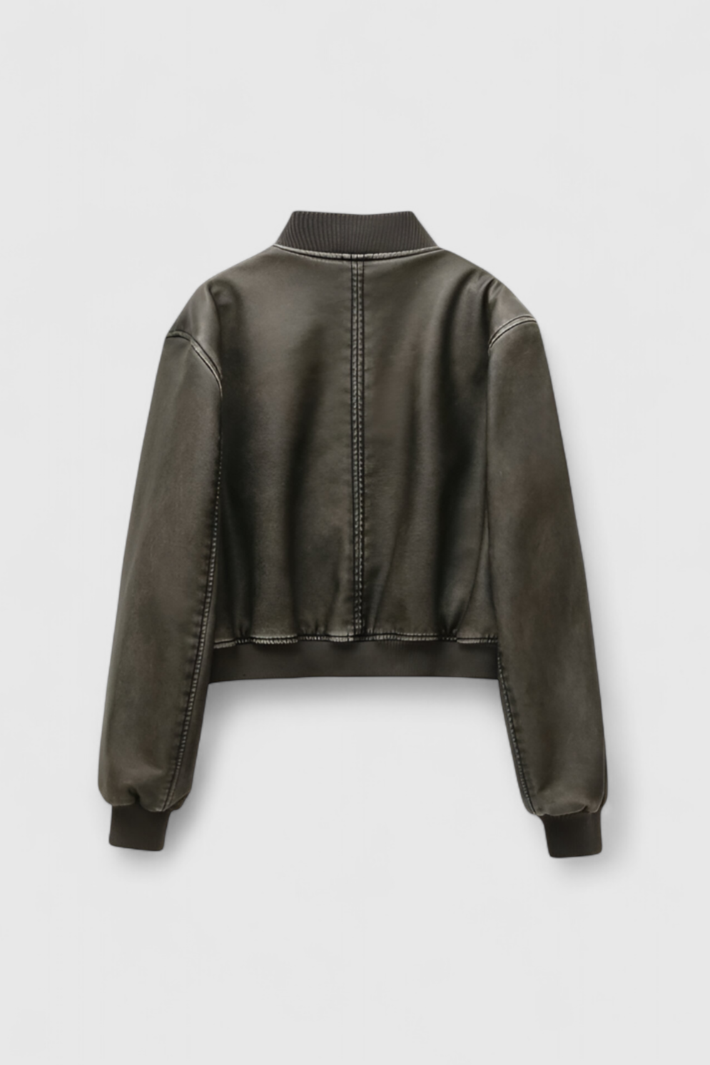 Jacket : Women's Vintage Faux Leather Bomber Jacket - Classic Style, S-XL in van Vanda Liamo