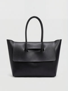 Women's Classic Faux Leather Shoulder Bag - Retro Style Handbag with Adjustable Strap