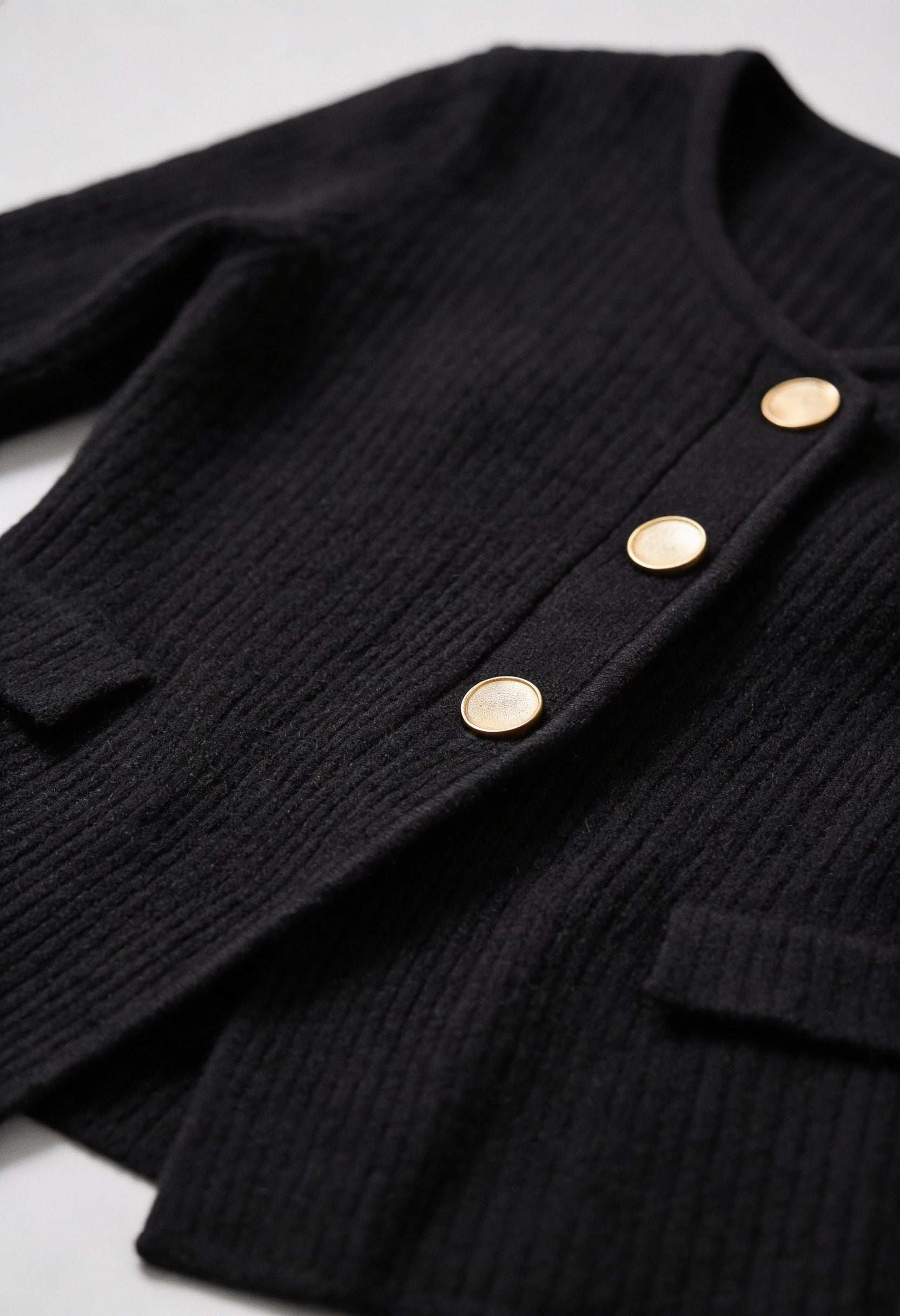 Cardigan : Women's Black Knit Cardigan Sweater - Warm & Cozy Open Front Cardigan in van Vanda Liamo