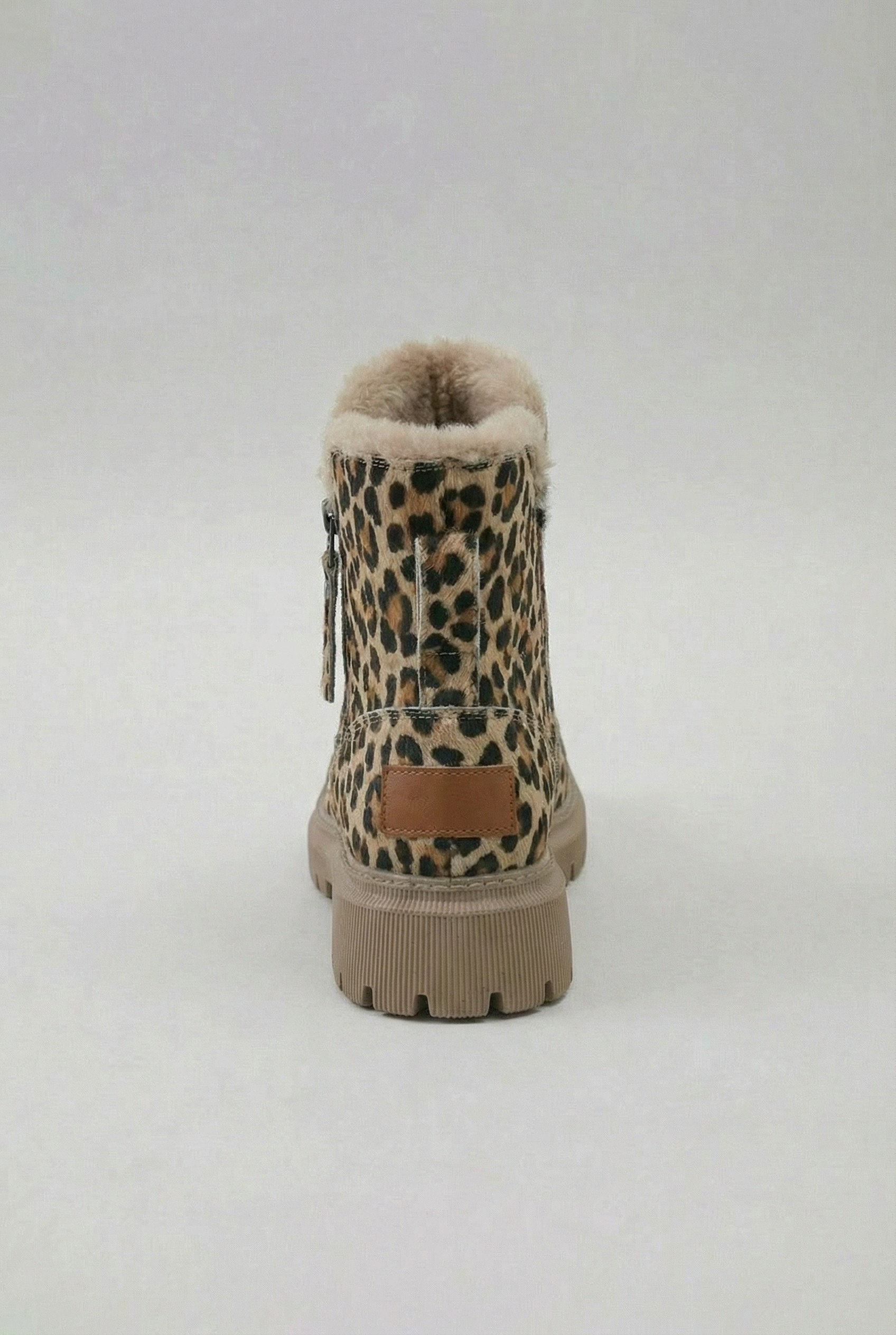 Women's Boots : Women's Warm Leopard Ankle Boots with Non-Slip Sole in van Vanda Liamo