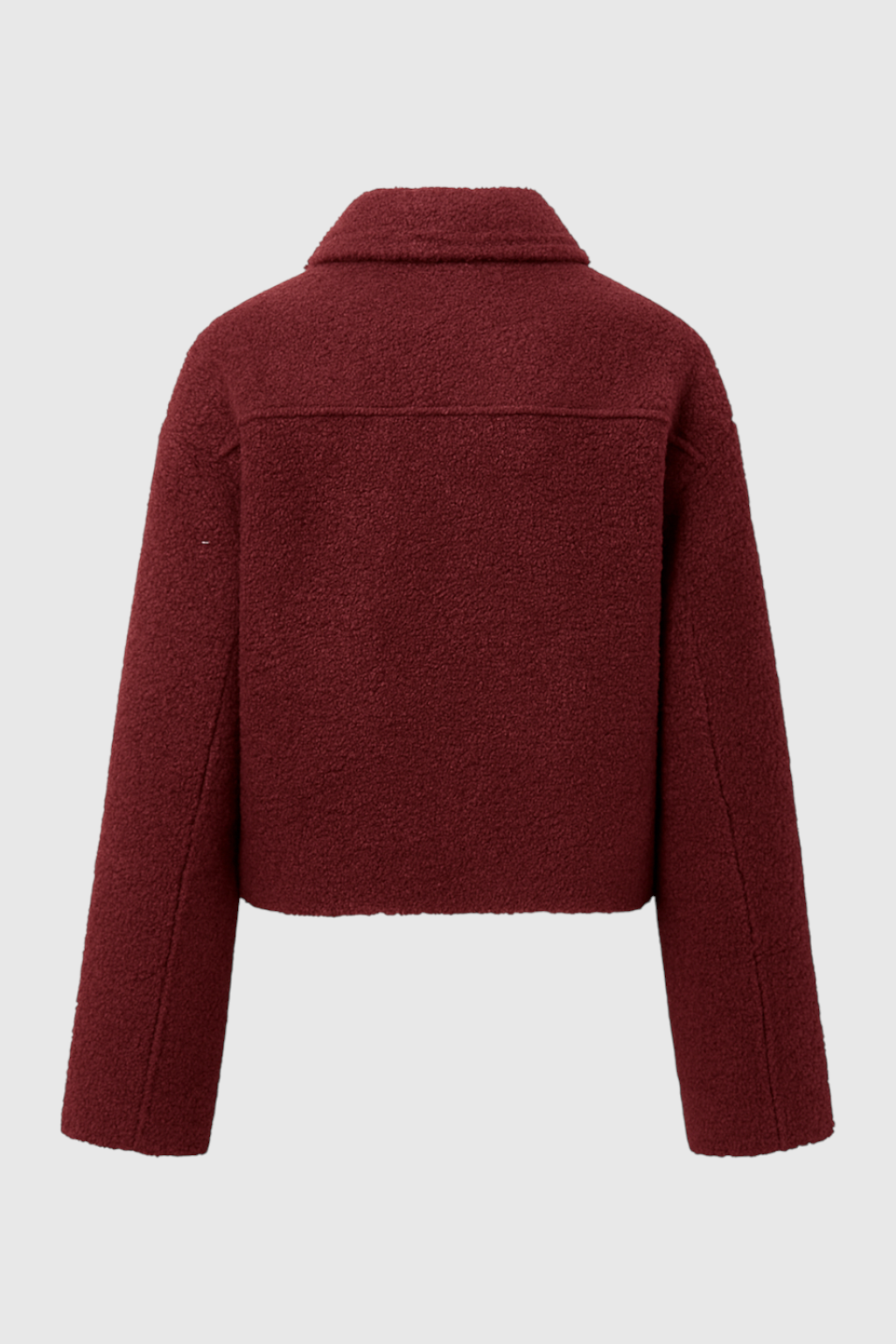Jacket : Women's Wine Red Full-Zip Fleece Jacket - Soft & Warm in van Vanda Liamo
