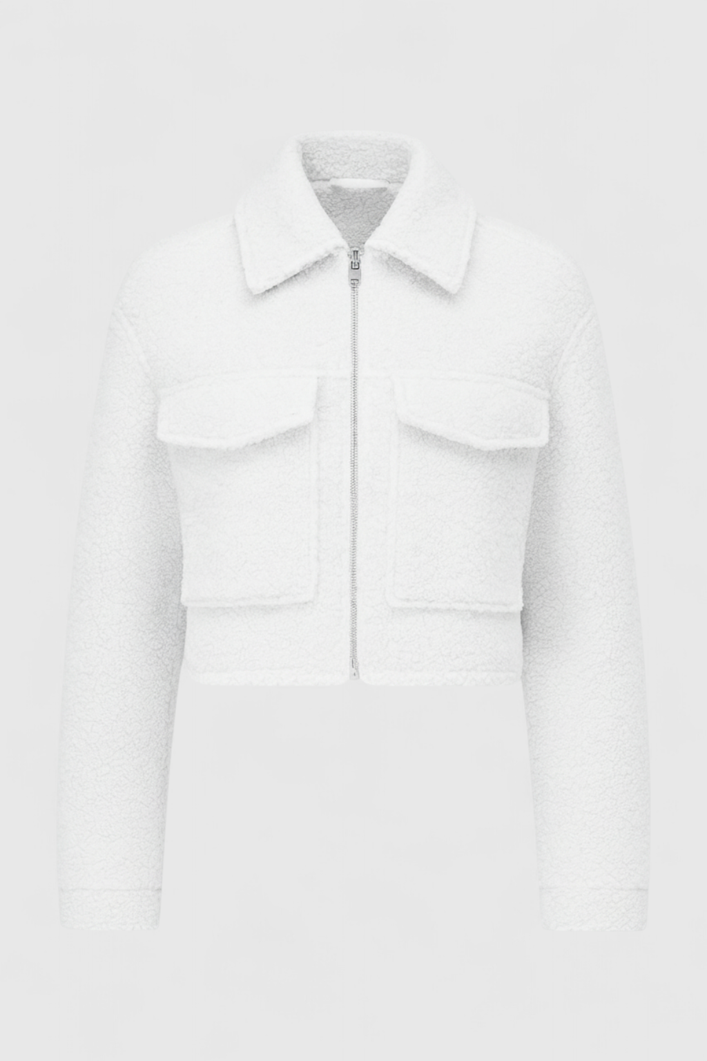 Jacket : Women's White Zip-Up Jacket in White van Vanda Liamo