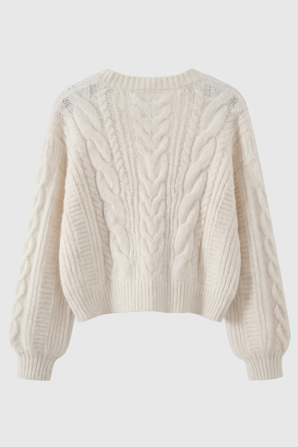 Cardigan : Women's White V-Neck Knit Cardigan Sweater - Lightweight & Soft in van Vanda Liamo